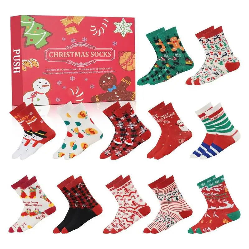 Calendrier de l'Avent Chaussette pour Adultes et Enfants