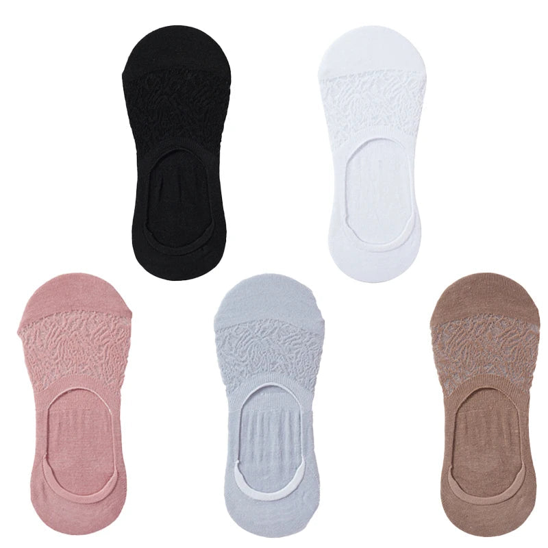 ChaussetteS Mocassin en Coton pour Femmes Pack 5