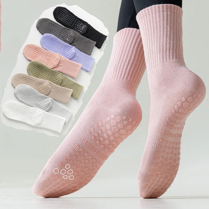 Chaussette Femme Haute Antidérapante Pack 4