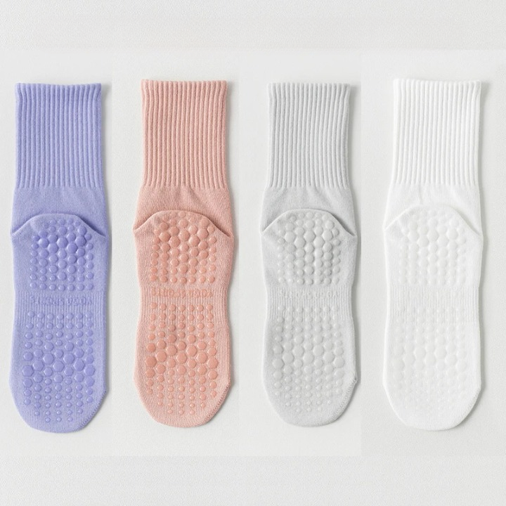 Chaussette Femme Haute Antidérapante Pack 4