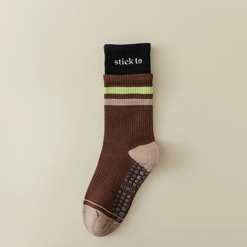 Chaussette Haute Antidérapante en Coton