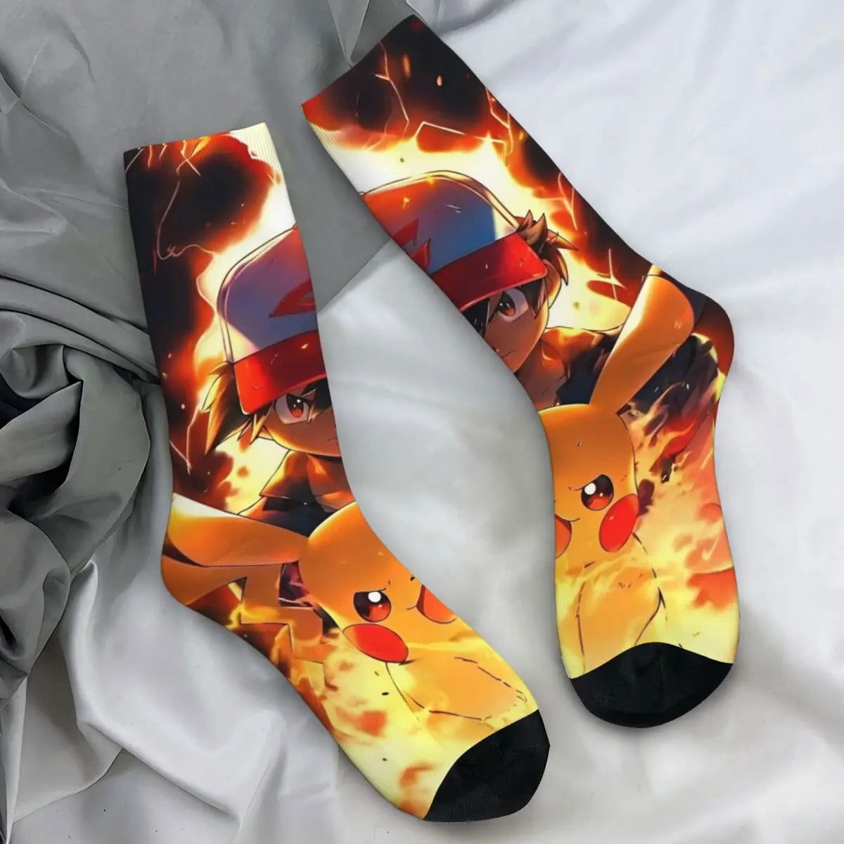 Chaussette Pokémon Pikachu et Sacha