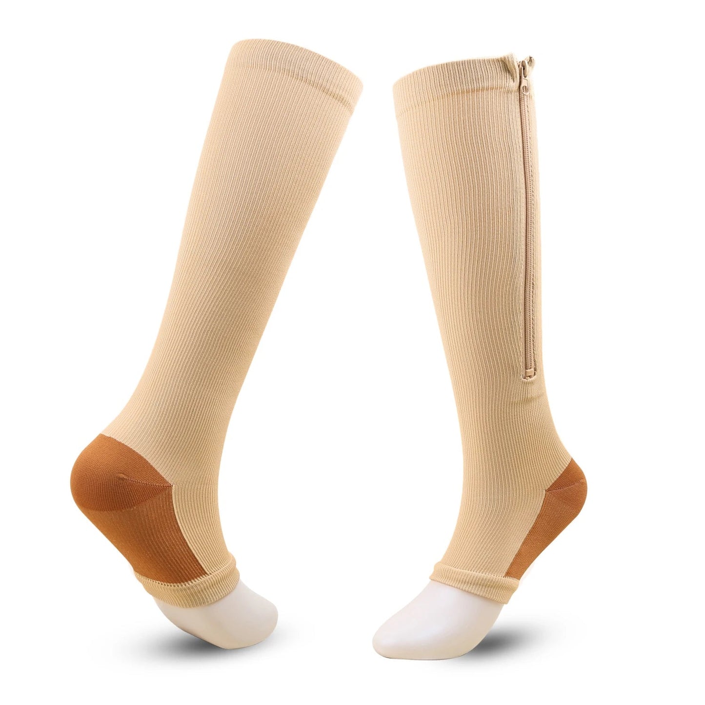 Chaussette de Contention Hautes avec Fermeture Éclair