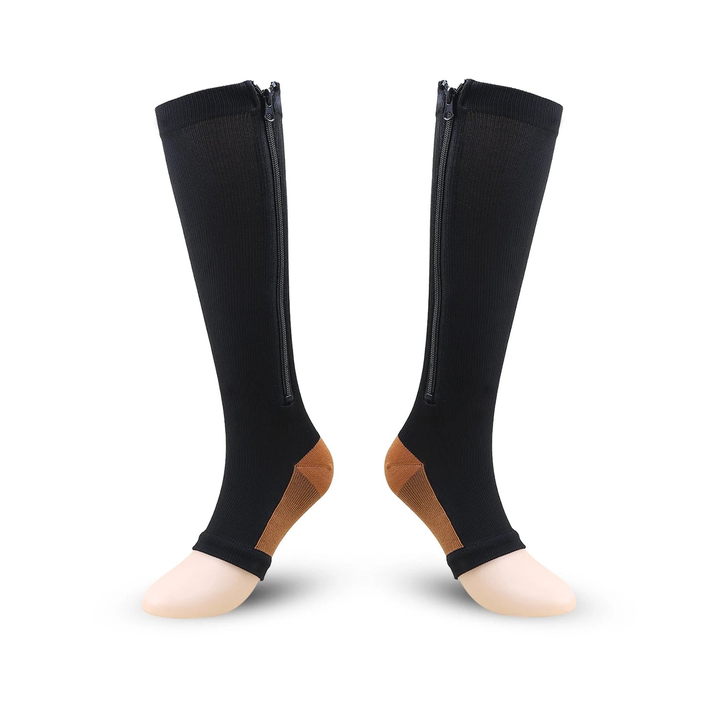 Chaussette de Contention Hautes avec Fermeture Éclair