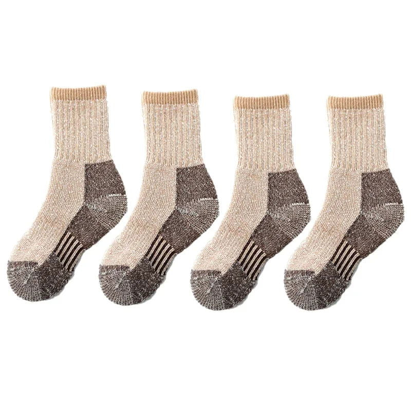 Chaussettes Anti Transpiration en Laine pour Enfants Pack 4