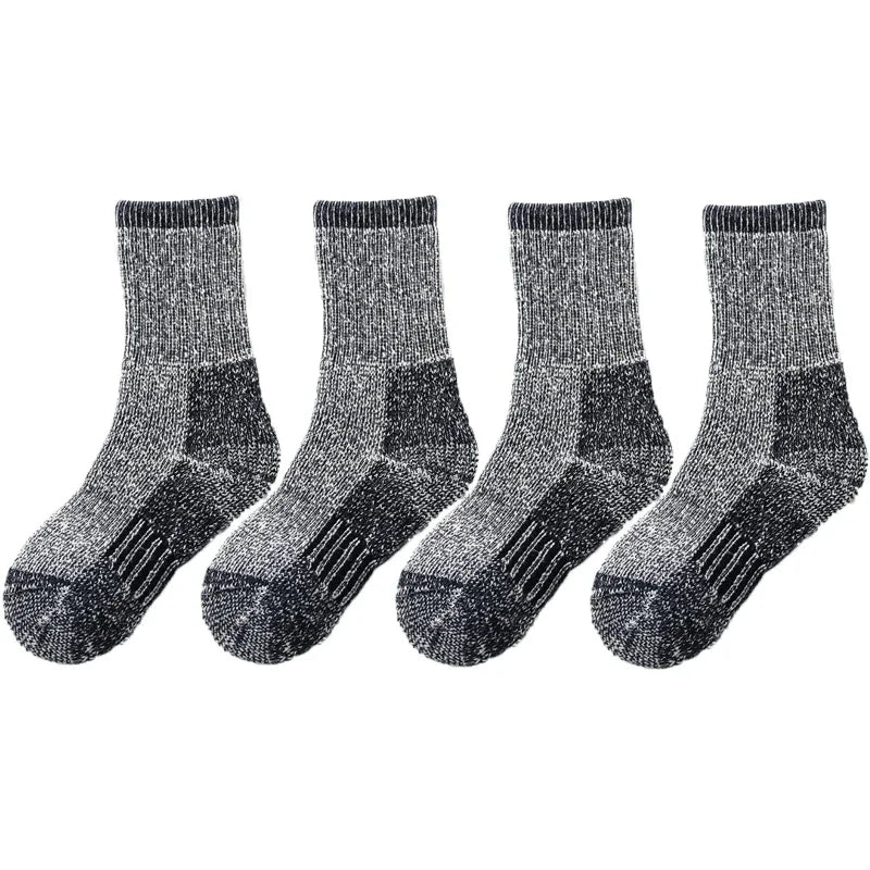 Chaussettes Anti Transpiration en Laine pour Enfants Pack 4