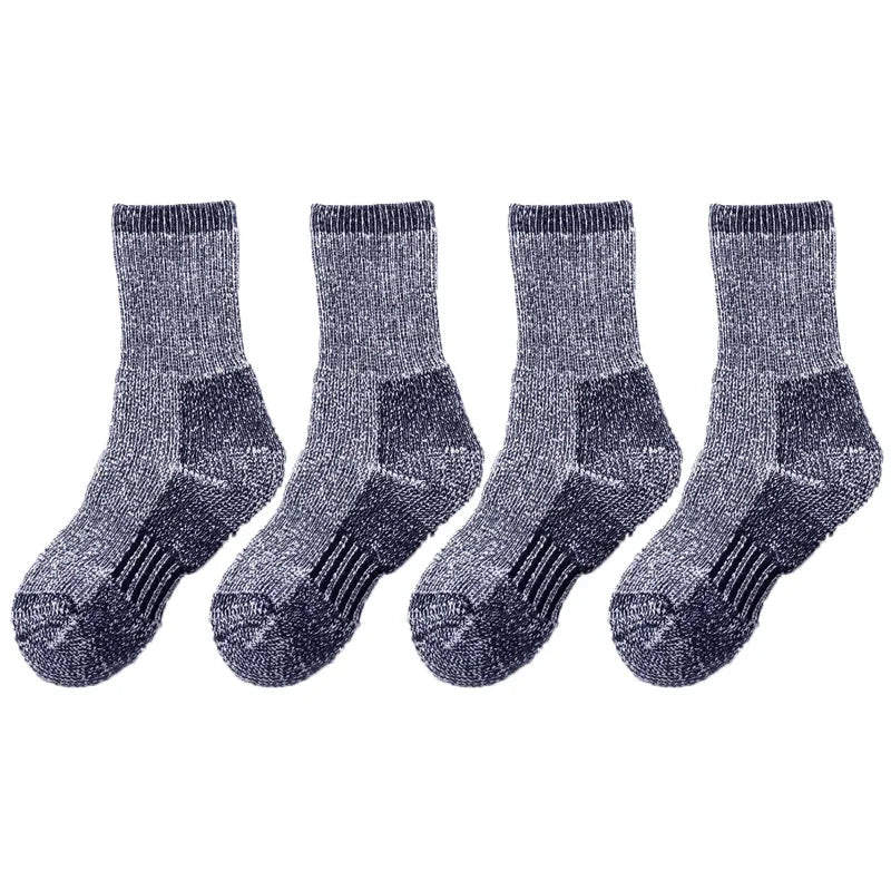 Chaussettes Anti Transpiration en Laine pour Enfants Pack 4