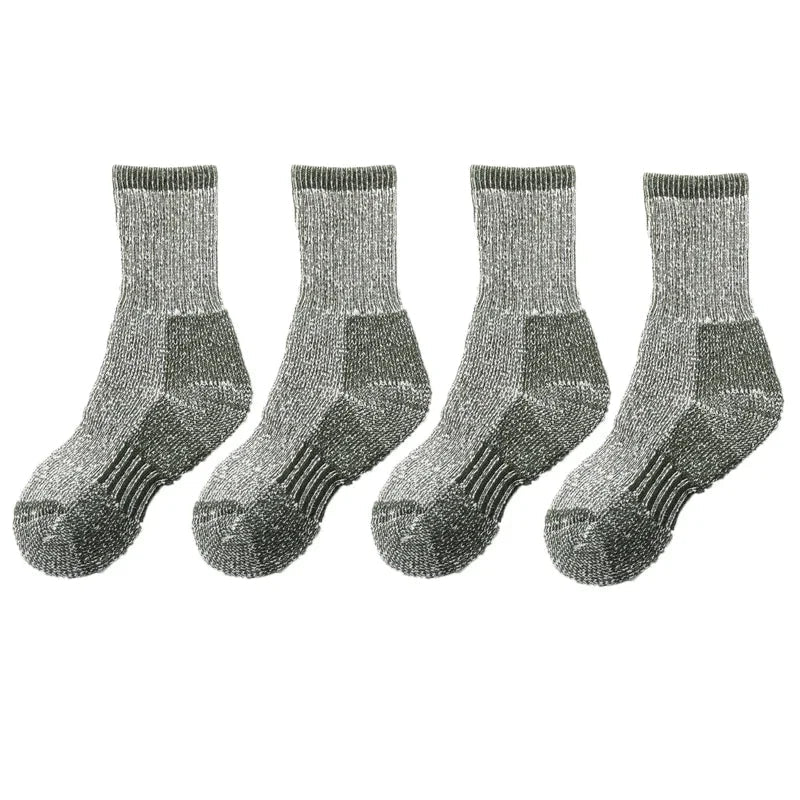 Chaussettes Anti Transpiration en Laine pour Enfants Pack 4