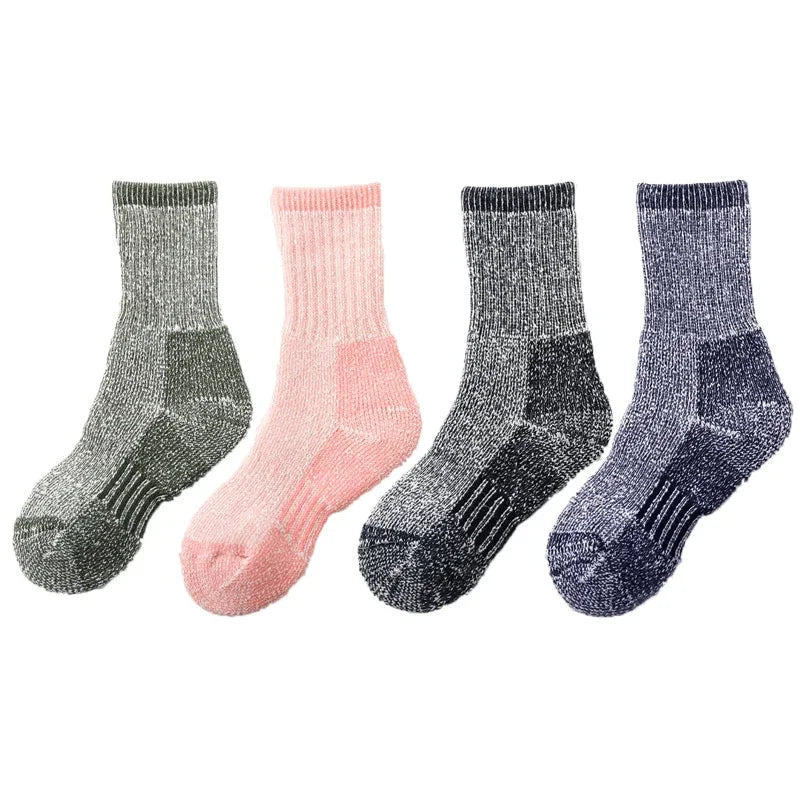 Chaussettes Anti Transpiration en Laine pour Enfants Pack 4