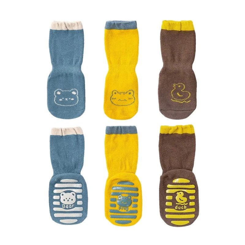 Chaussettes Antidérapantes Bébé Pack 3