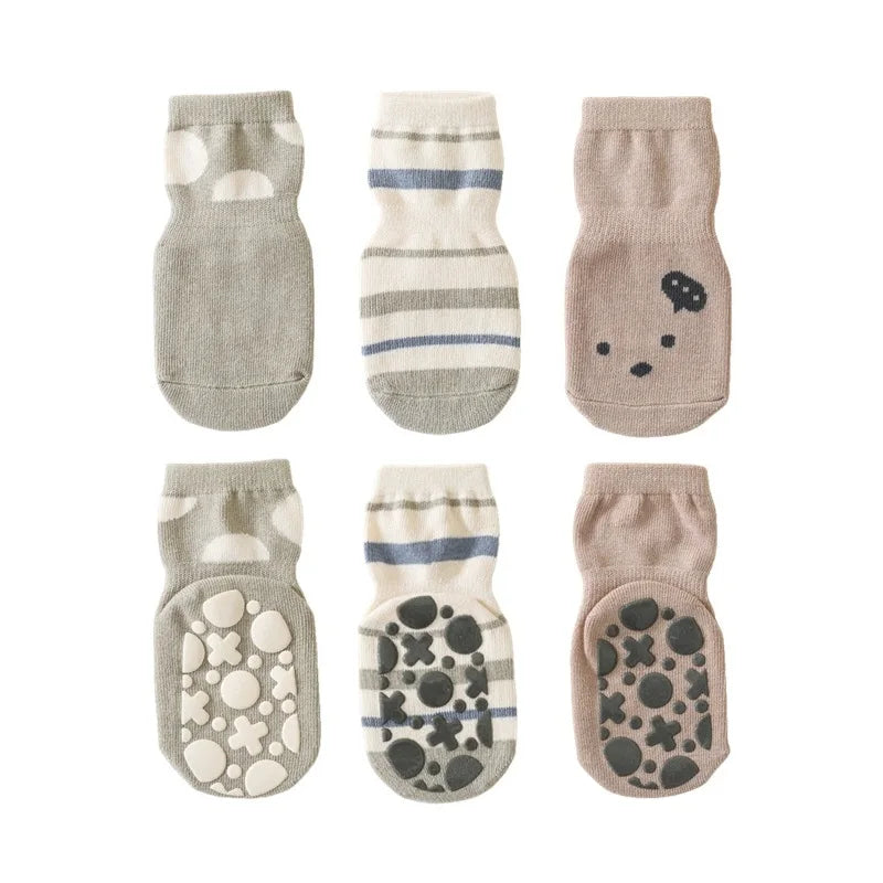Chaussettes Antidérapantes Bébé Pack 3