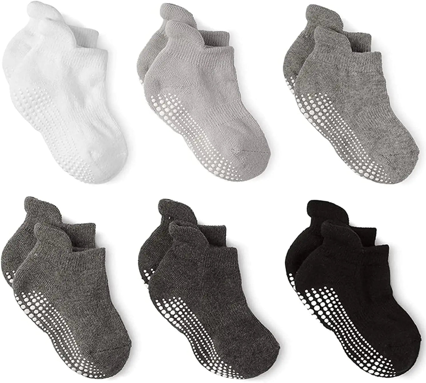 Chaussettes Basses Antidérapantes Bébé Pack 6