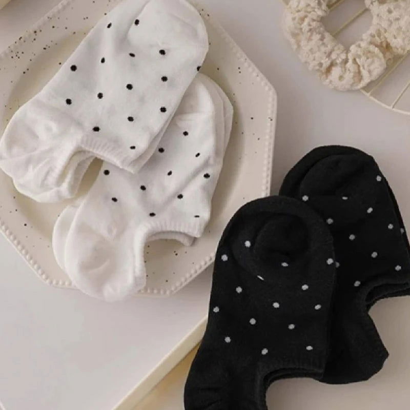 Chaussettes Basses à Pois pour Femme Pack 4