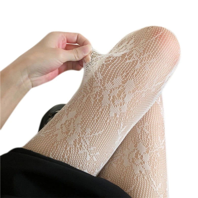 Chaussettes Collants en Maille Transparente