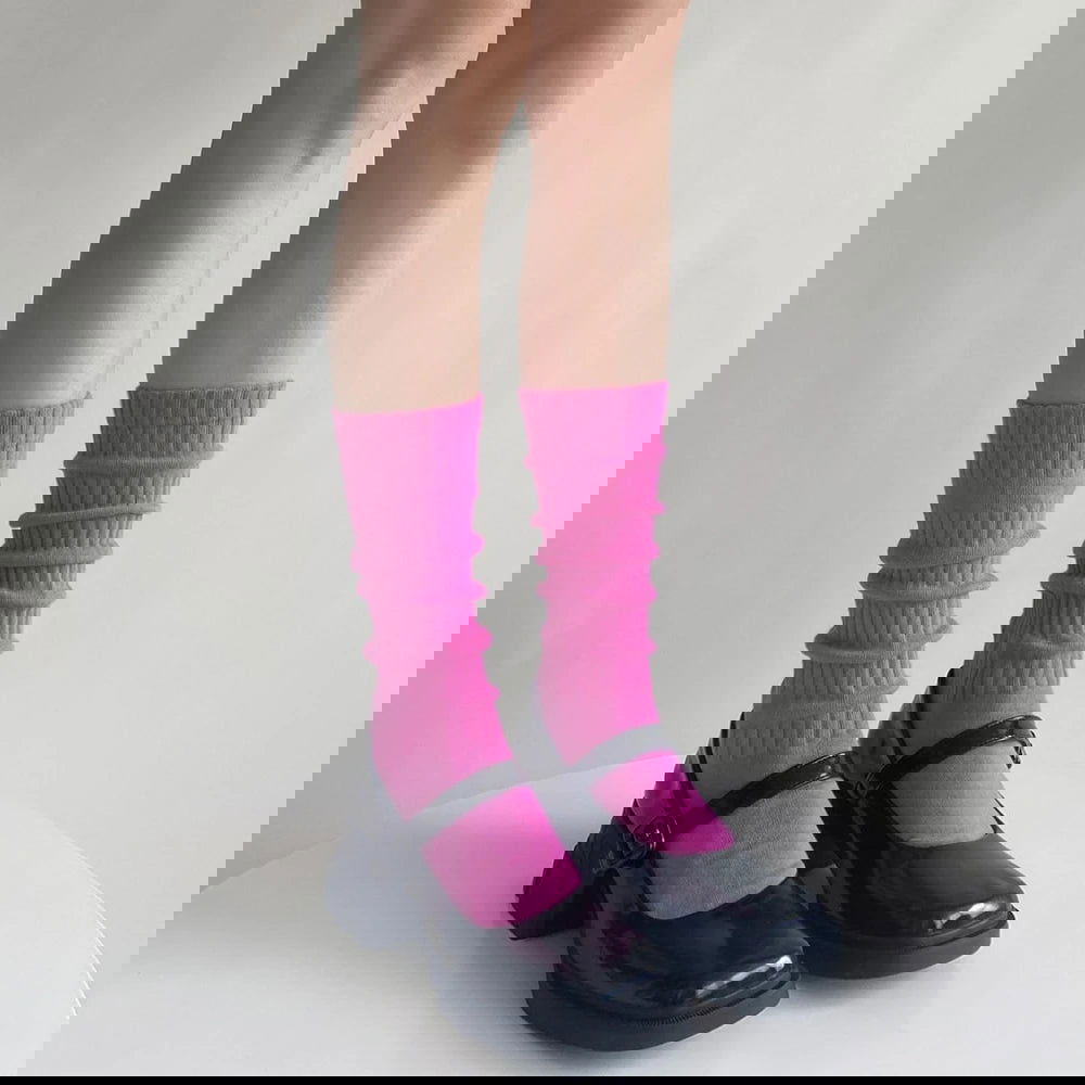 Chaussettes Hautes Rose pour Femme