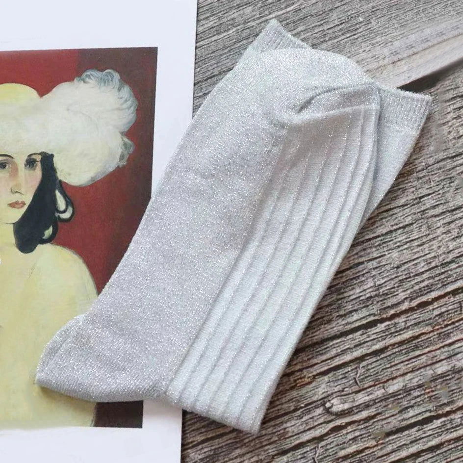 Chaussettes Hautes à Paillettes