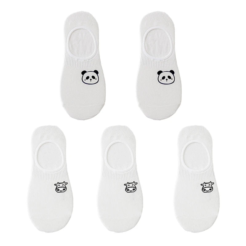 Chaussettes Mocassin Motif Animaux Pack 5