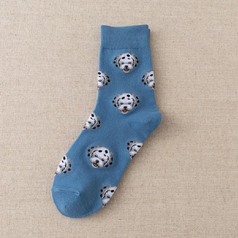 Chaussettes Motif Tête de Chien