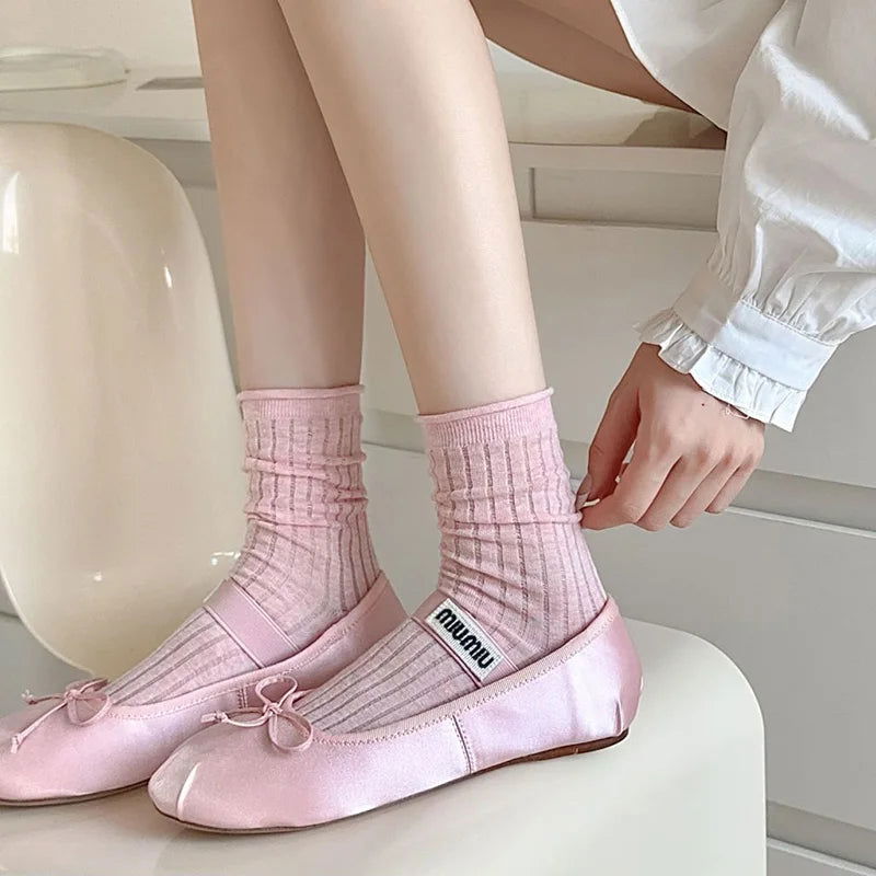 Chaussettes Rose Fines