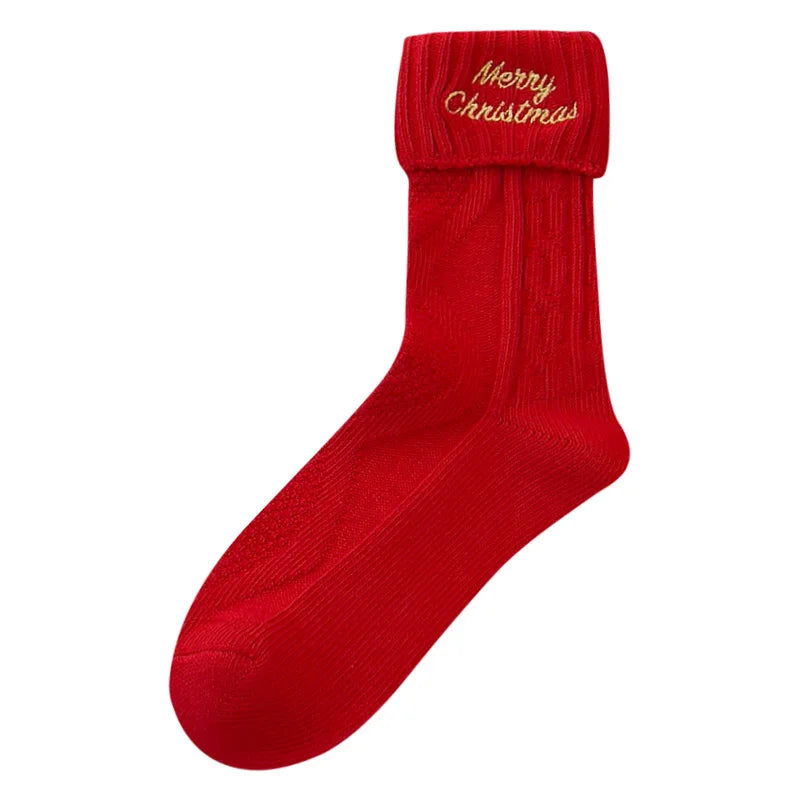 Chaussettes Rouges Merry Christmas