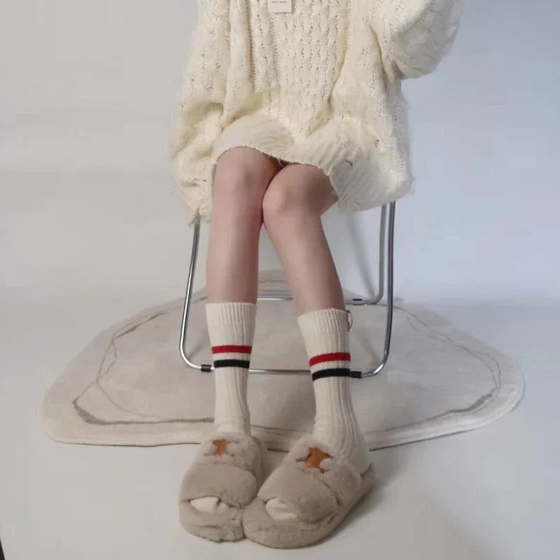 Chaussettes Tricot Longues Rayées