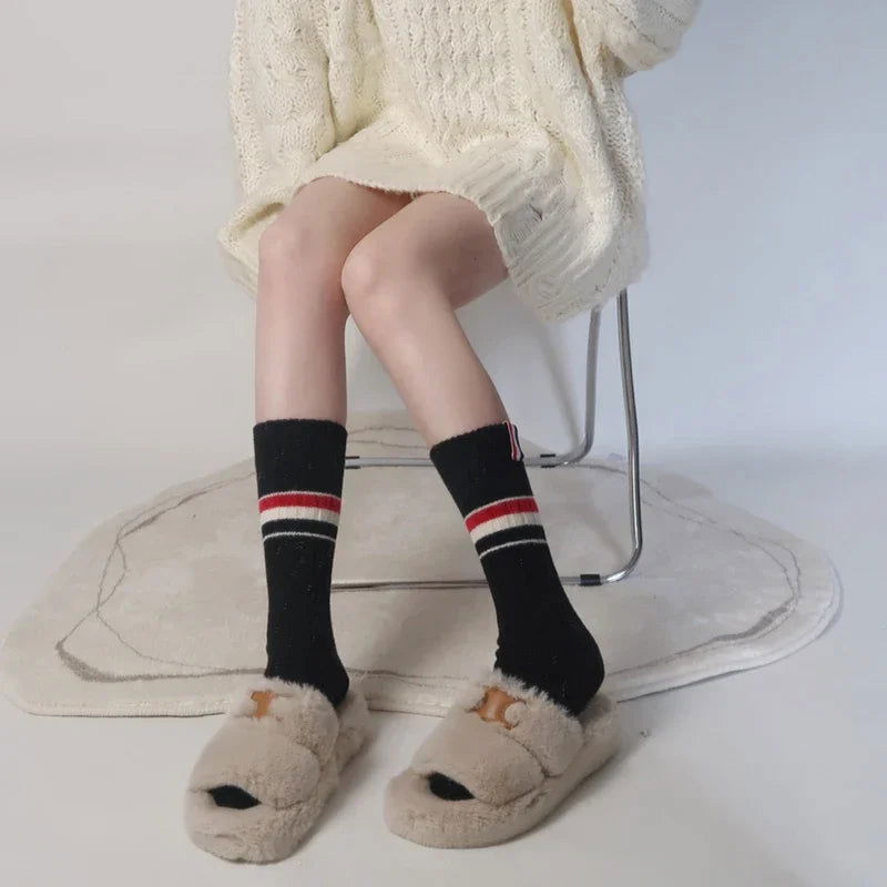 Chaussettes Tricot Longues Rayées