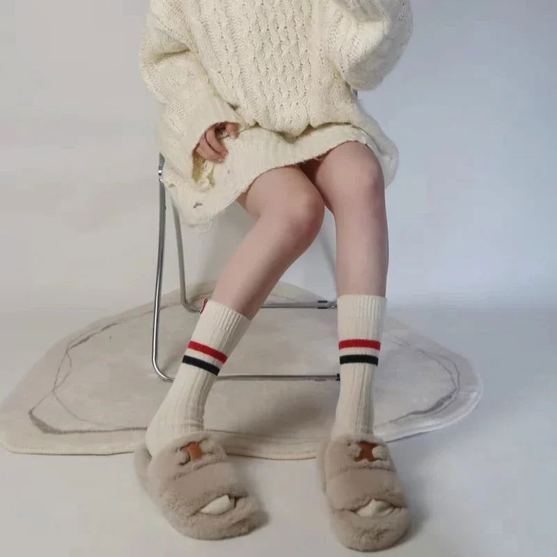 Chaussettes Tricot Longues Rayées