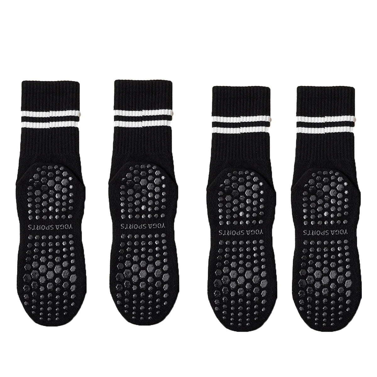Chaussettes Yoga avec Rayures Pack 4