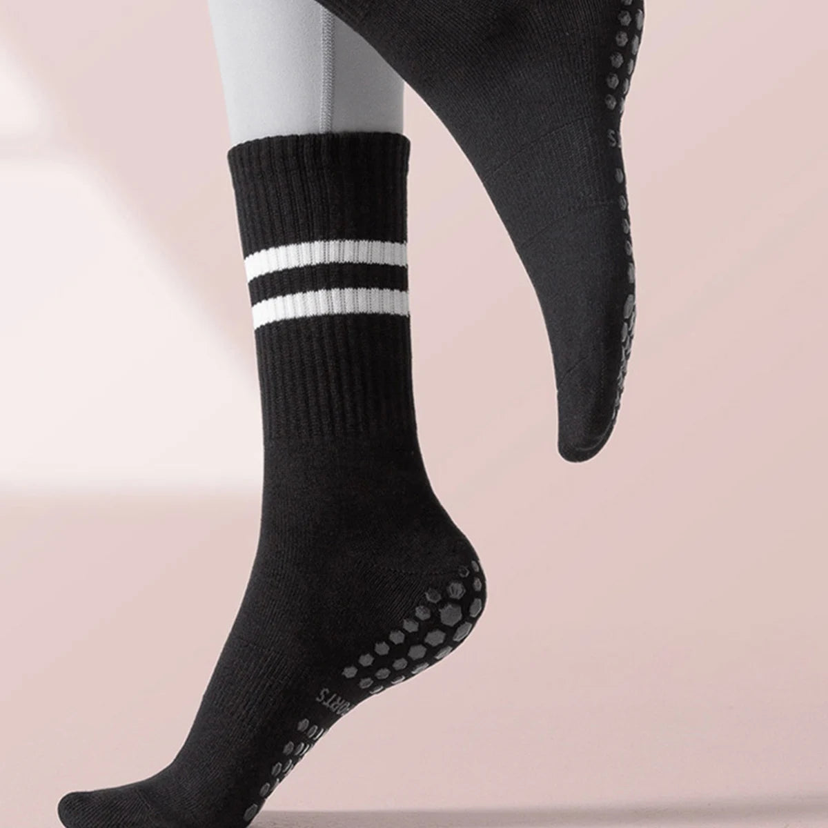 Chaussettes Yoga avec Rayures Pack 4