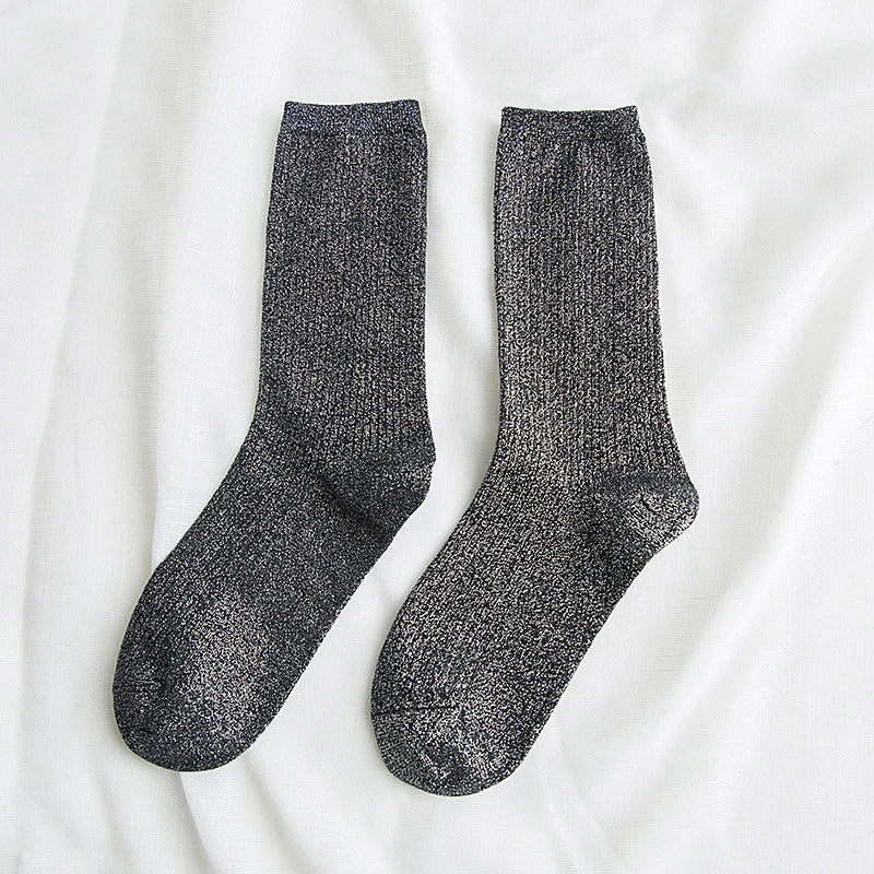 Chaussettes à Paillettes en Soie
