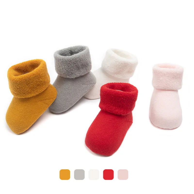 Chaussettes de Naissance Épaisses Pack 3