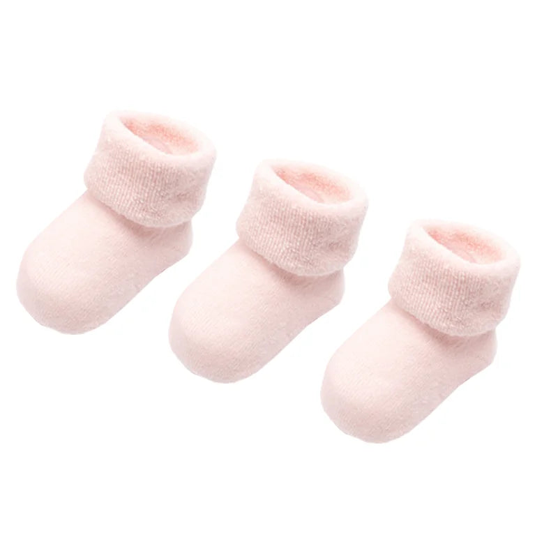 Chaussettes de Naissance Épaisses Pack 3