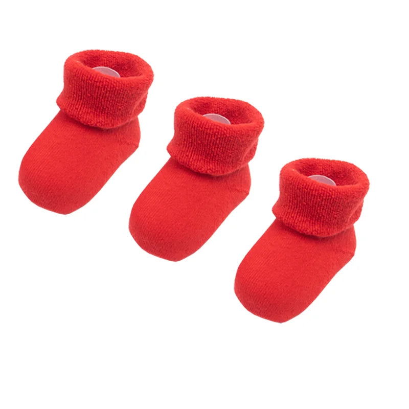 Chaussettes de Naissance Épaisses Pack 3