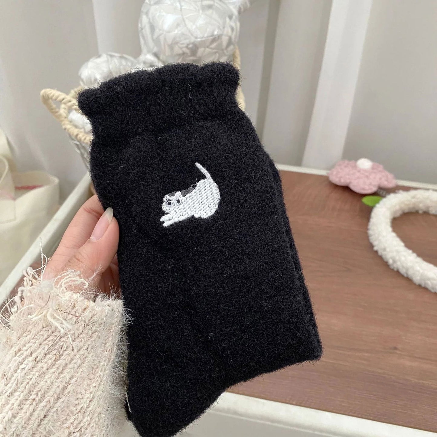 Chaussettes en Coton Chat