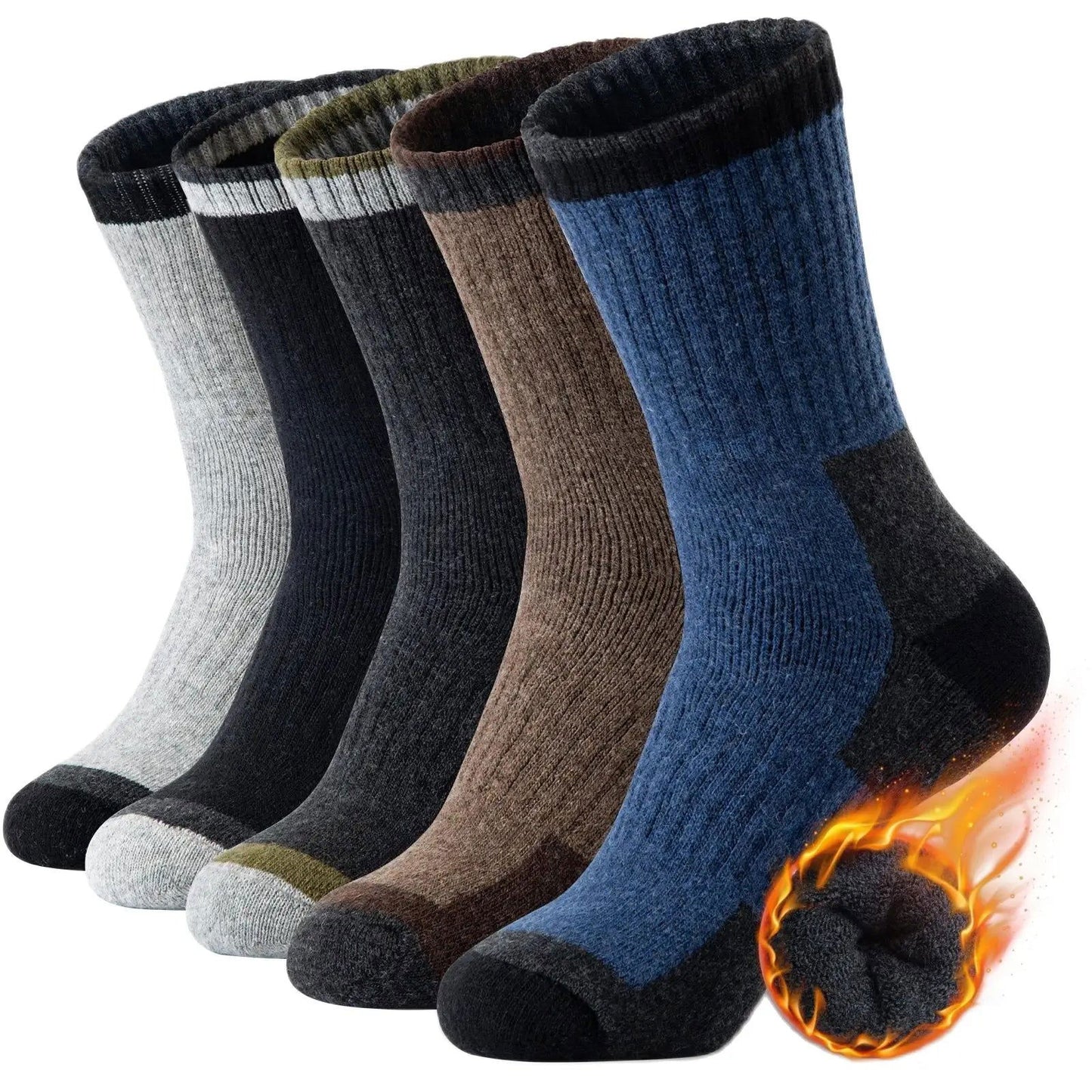 Chaussettes en Laine Anti-Humidité Pack 5