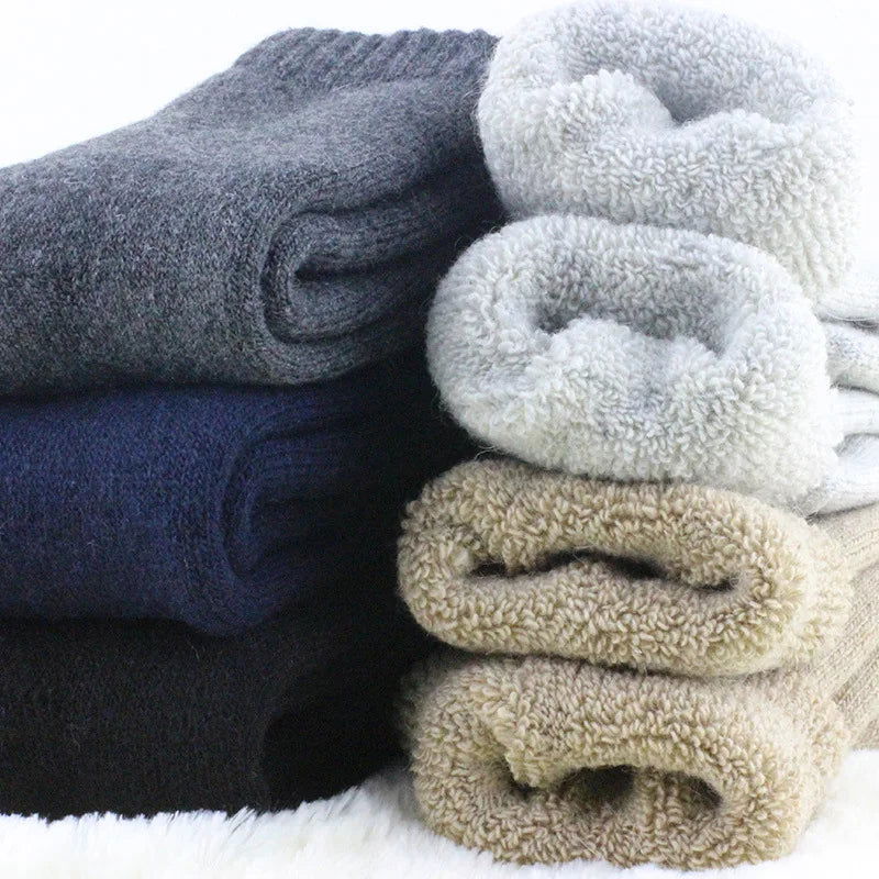 Chaussettes en Laine Épaisses Pack 3