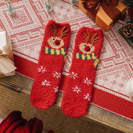 Chaussette de Noël Rouge Renne 