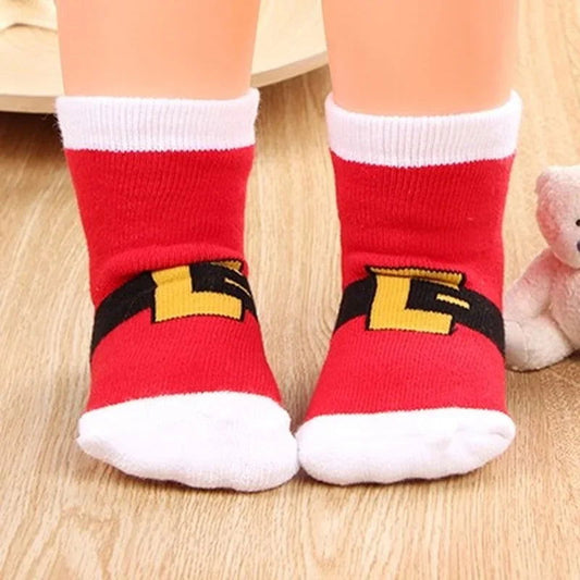 Chaussette pour Bébé Costume Père Noël 