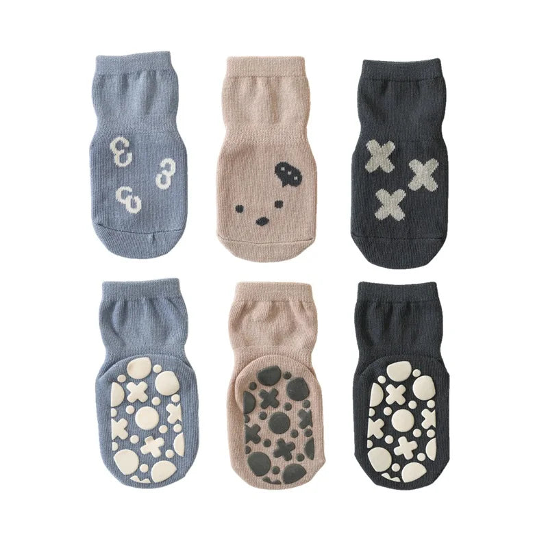 Chaussettes Antidérapantes Bébé Pack 3 