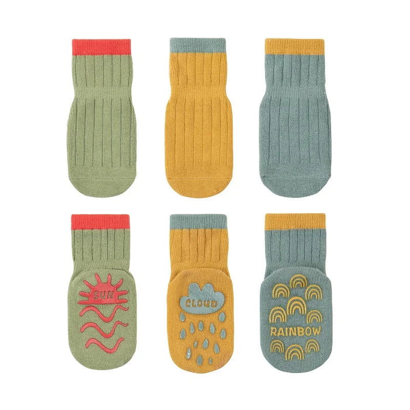 Chaussettes Antidérapantes Bébé Pack 3 