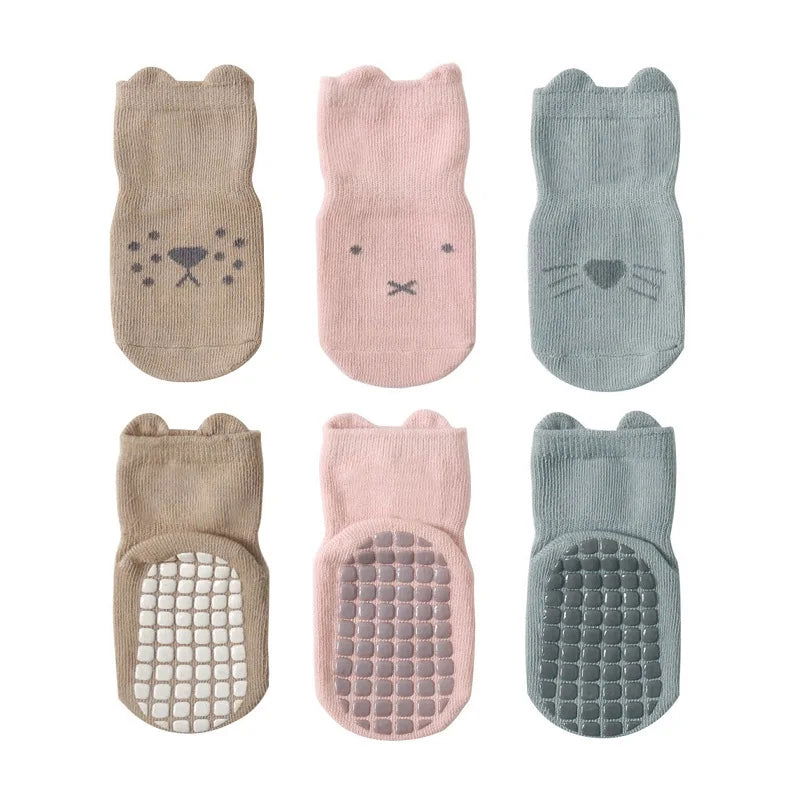 Chaussettes Antidérapantes Bébé Pack 3 