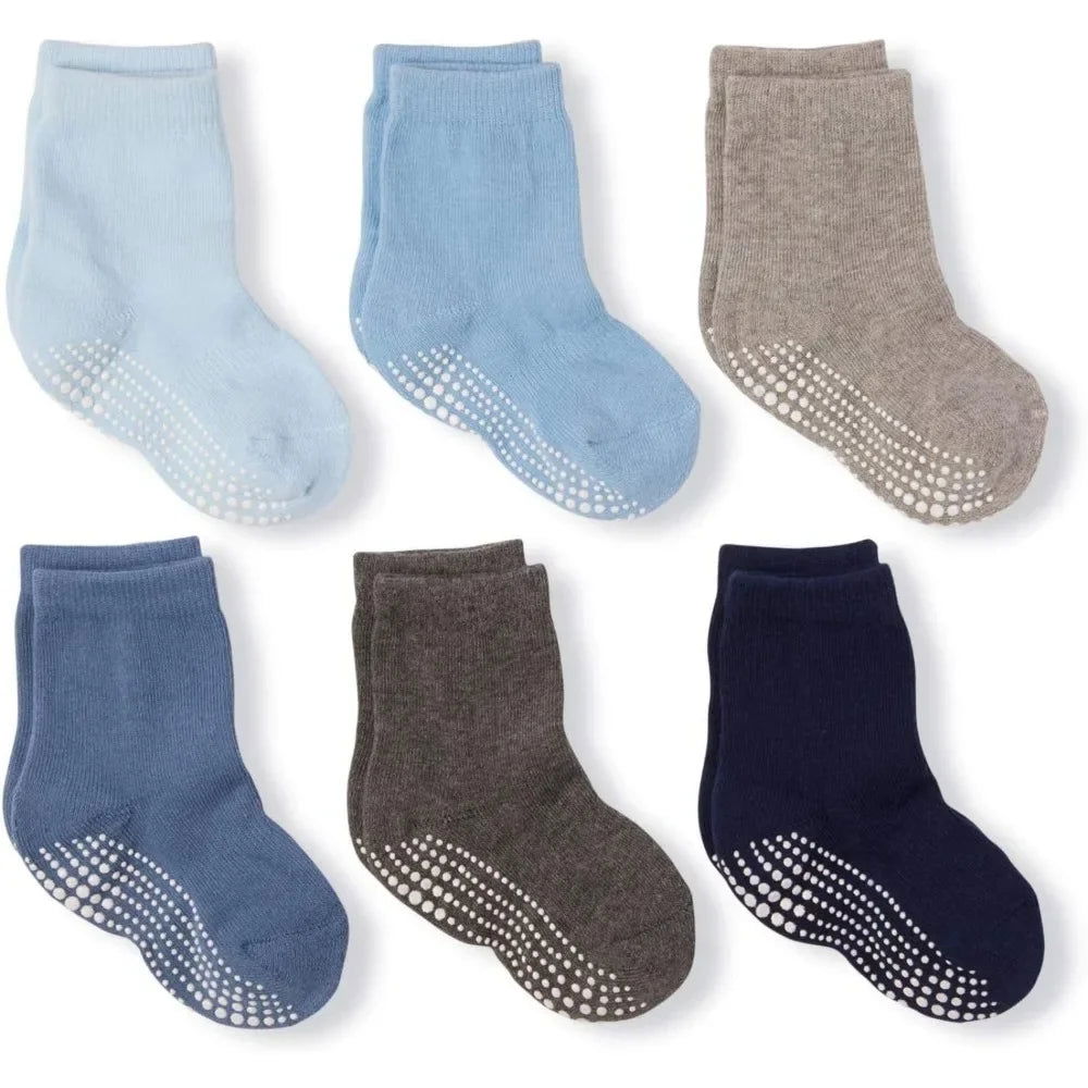 Chaussettes Antidérapantes pour Bébé Pack 6 