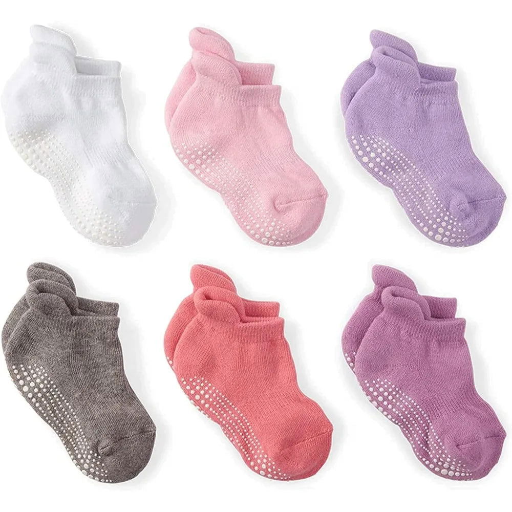 Chaussettes Basses Antidérapantes Bébé Pack 6 