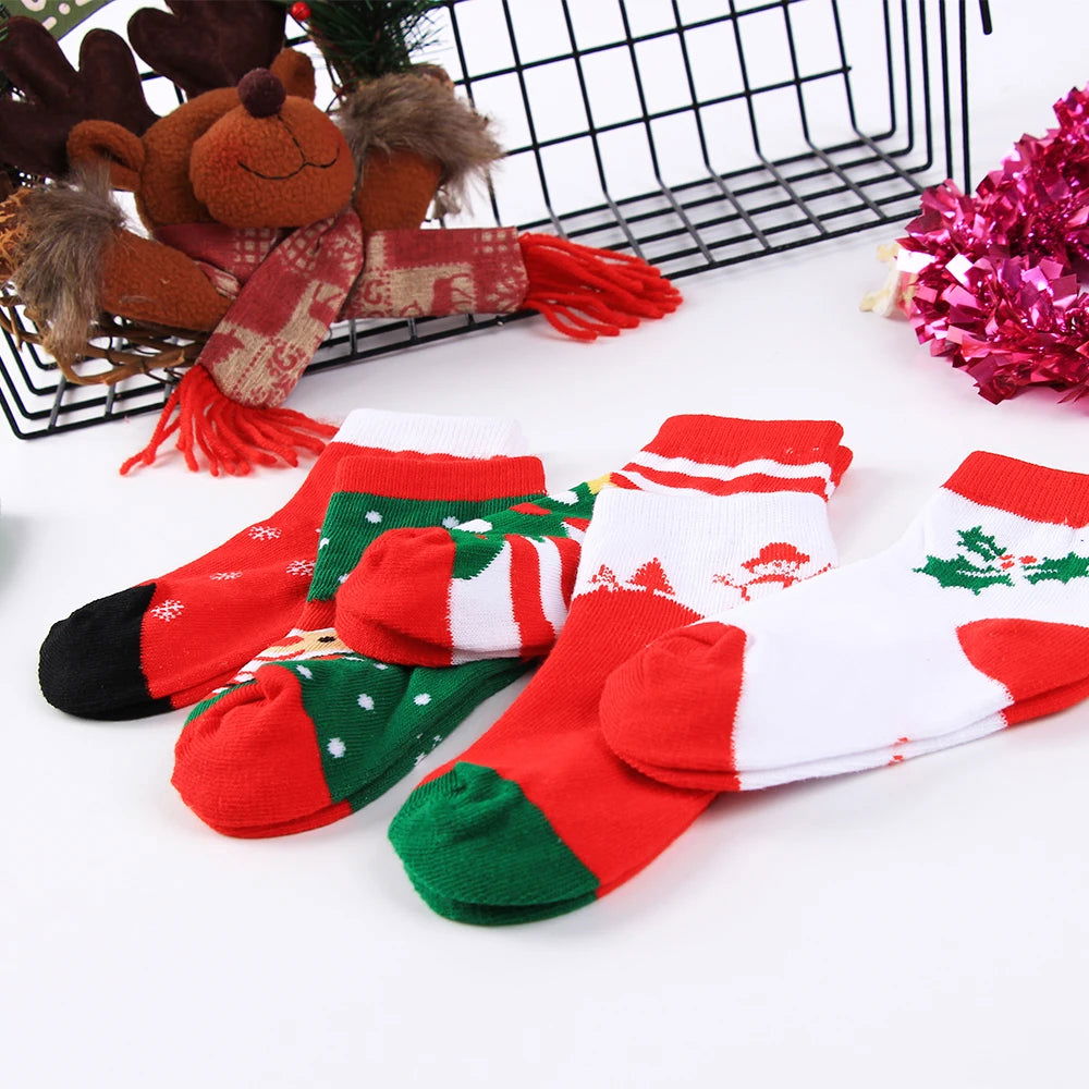 Chaussettes Bébé Motifs Noël Pack 5 