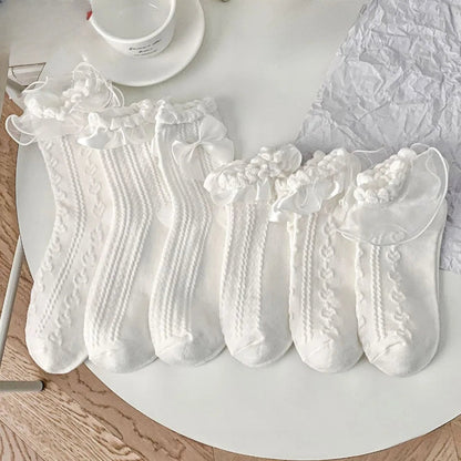 Chaussettes Blanches Lolita en Dentelle 