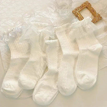 Chaussettes Blanches Lolita en Dentelle 