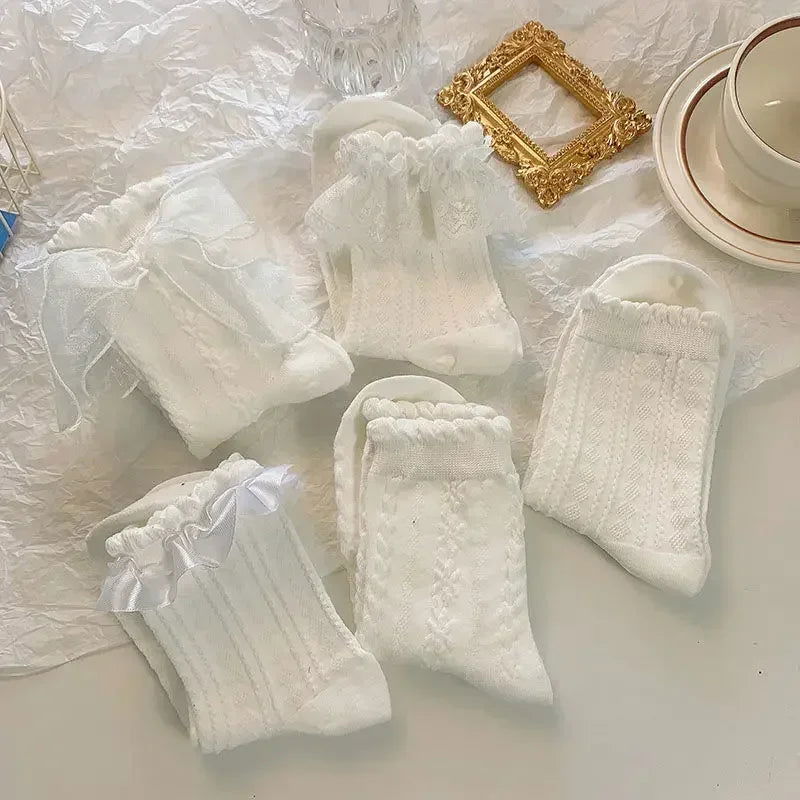 Chaussettes Blanches Lolita en Dentelle 