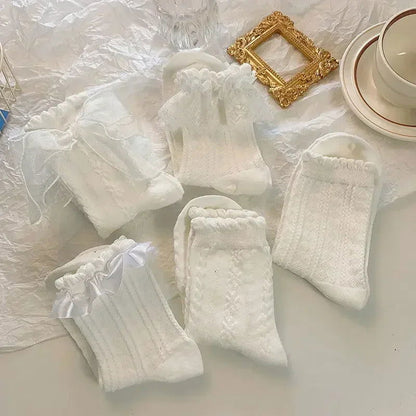 Chaussettes Blanches Lolita en Dentelle 