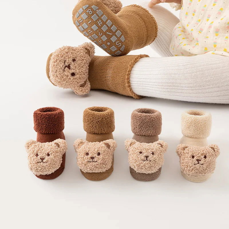 Chaussettes Chaussons Bébé Motif Ours 