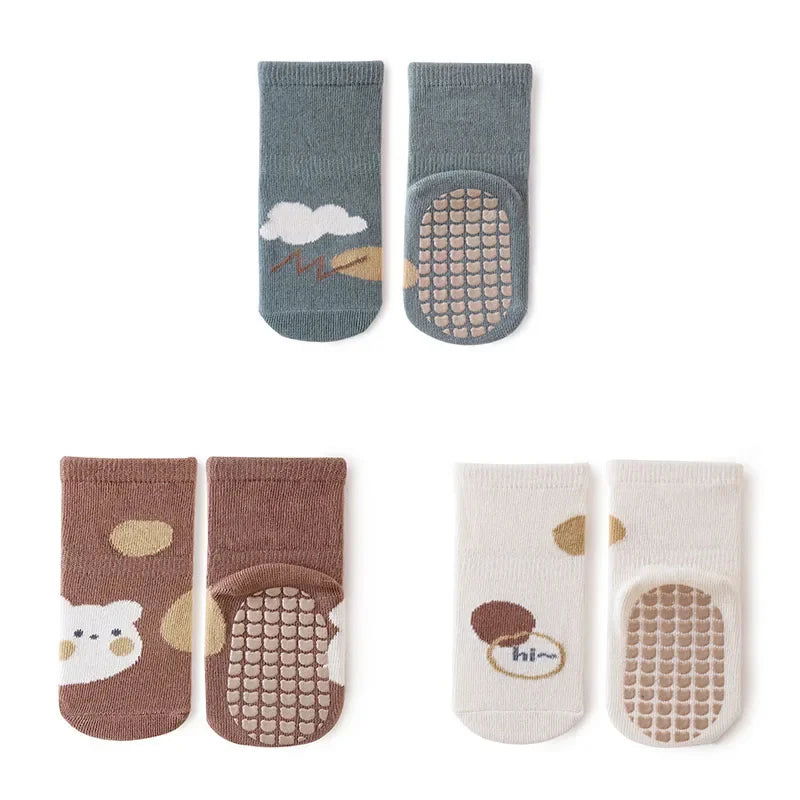 Chaussettes Coordonnantes Antidérapantes pour Bébé 